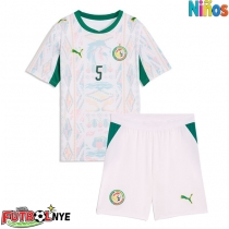 Camiseta Senegal Idrissa Gueye #5 Primera Equipación para niños Mundial 2026 manga corta (+ pantalones cortos)
